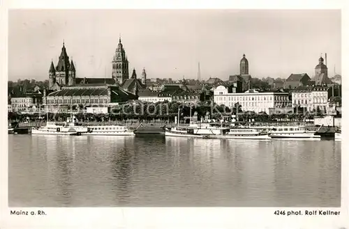 AK / Ansichtskarte Mainz_Rhein Rheinpartie Mainz Rhein