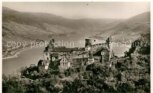 AK / Ansichtskarte Bingen_Rhein Burg Fliegeraufnahme Bingen Rhein