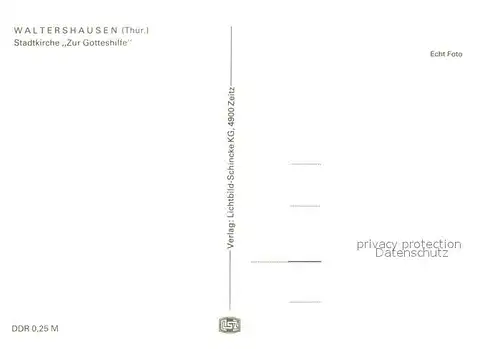 AK / Ansichtskarte Waltershausen_Gotha Stadtkirche Zur Gotteshilfe Waltershausen Gotha