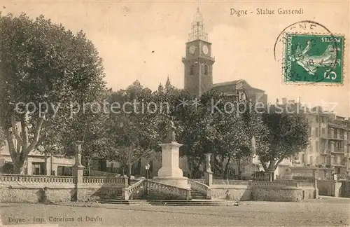 AK / Ansichtskarte Digne les Bains Statue Gassendi Digne les Bains