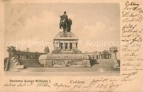 AK / Ansichtskarte Wilhelm_I Denkmal Koblenz 