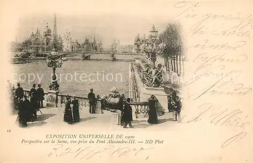 AK / Ansichtskarte Exposition_Universelle_Paris_1900 Pont Alexandre III 
