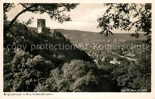 AK / Ansichtskarte Foto_Zeitz_F.G._Nr. 1461 Burg Lahneck Niederlahnstein Foto_Zeitz_F.G._Nr.