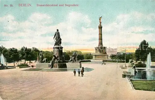 AK / Ansichtskarte Berlin Siegessaeule Bismarckdenkmal Berlin