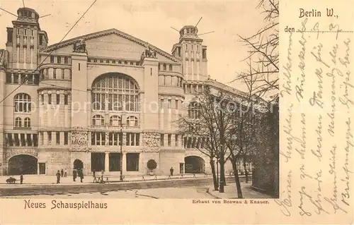 AK / Ansichtskarte Berlin Neues Schauspielhaus Berlin