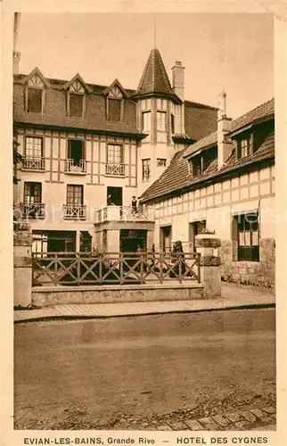 AK / Ansichtskarte Evian les Bains_Haute_Savoie Grande Rive Hotel des Cygnes Evian les Bains_Haute