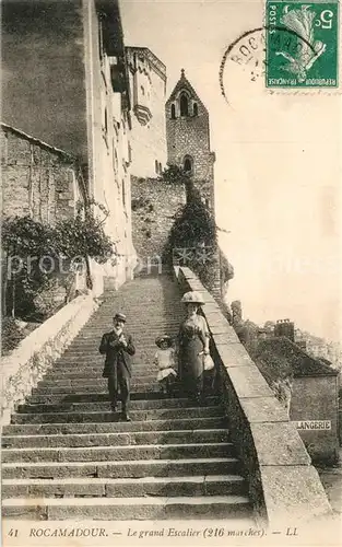AK / Ansichtskarte Rocamadour Grand Escalier Rocamadour