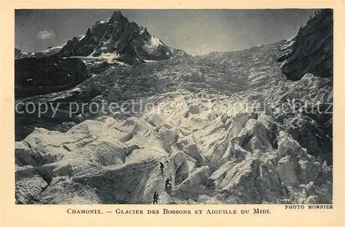 AK / Ansichtskarte Chamonix Glacier des Bossons Aiguille du Midi Chamonix