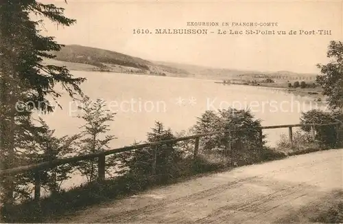AK / Ansichtskarte Malbuisson_Doubs Lac Saint Point vu de Port Titl Malbuisson Doubs