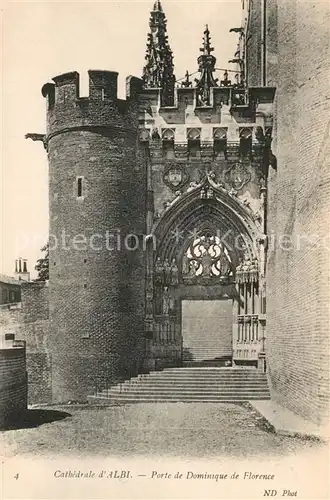 AK / Ansichtskarte Albi_Tarn Cathedrale Porte de Dominique de Florence Albi_Tarn