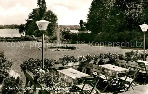 AK / Ansichtskarte Wannsee Haus Sanssouci Sommergarten Panorama Wannsee