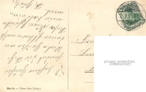 AK / Ansichtskarte Berlin Unter den Linden Mittelpromenade Berlin