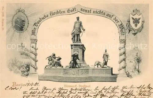 AK / Ansichtskarte Berlin Bismarck Denkmal  Berlin