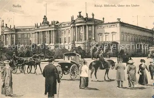 AK / Ansichtskarte Berlin Koenigliche Bibliothek Kommode Bebelplatz Altes Palais Berlin