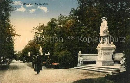 AK / Ansichtskarte Berlin Siegesallee Tiergarten Berlin