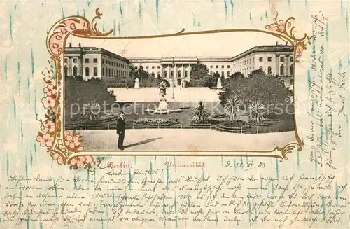 AK / Ansichtskarte Berlin Universitaet Berlin