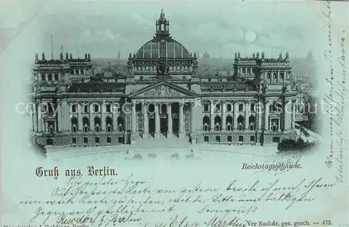 AK / Ansichtskarte Berlin Reichstagsgebaeude Berlin
