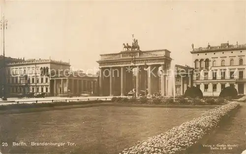 AK / Ansichtskarte Berlin Brandenburger Tor Haus Liebermann Berlin