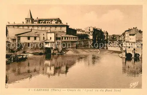AK / Ansichtskarte Castres_Tarn Cours de l Agent vu du Pont Neuf Castres_Tarn