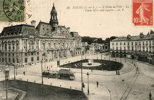 AK / Ansichtskarte Tours_Indre et Loire Hotel de Ville  Tours Indre et Loire