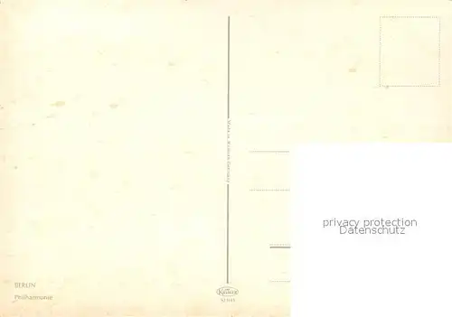 AK / Ansichtskarte Berlin Philharmonie Berlin