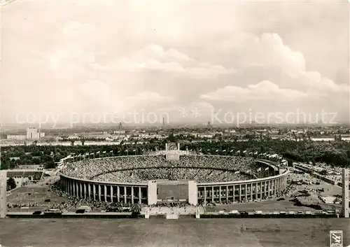 AK / Ansichtskarte Berlin Olympiastadion Fliegeraufnahme Berlin