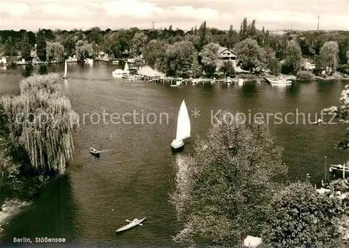 AK / Ansichtskarte Berlin Stoessensee Segelboot Wassersport Berlin