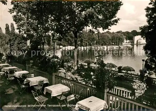 AK / Ansichtskarte Pichelswerder_Berlin Restaurant Wilhelmshoehe Stoessensee Pichelswerder Berlin