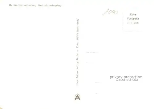 AK / Ansichtskarte Berlin Reichskanzlerplatz Funkturm Berlin