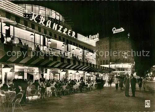 AK / Ansichtskarte Berlin Cafe Kranzler Nachtaufnahme Kurfuerstendamm Berlin