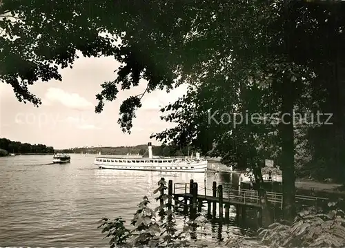 AK / Ansichtskarte Wannsee Pfaueninsel Anleger Schifff Wannsee