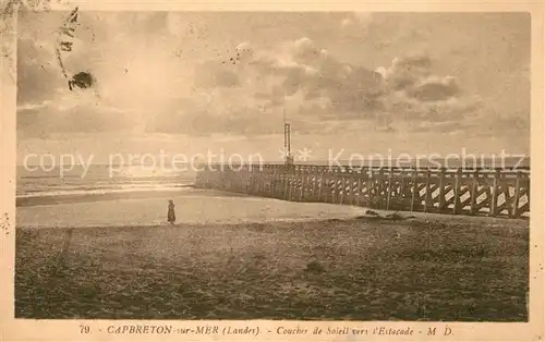 AK / Ansichtskarte Capbreton Coucher de soleil vers l Estacade 