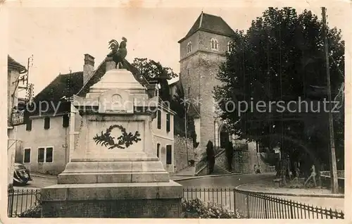AK / Ansichtskarte Salies de Bearn Monument aux Morts Eglise Saint Vincent Salies de Bearn