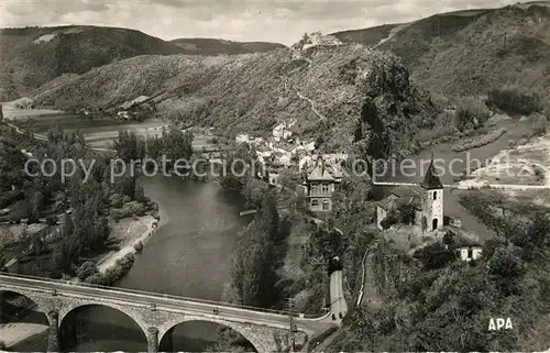 AK / Ansichtskarte Ambialet Presqu ile Pont Eglise vue generale Ambialet