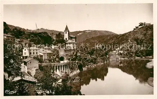 AK / Ansichtskarte Ambialet Eglise Prieure et Cafe Hotel du Tourisme Vallee du Tarn Ambialet