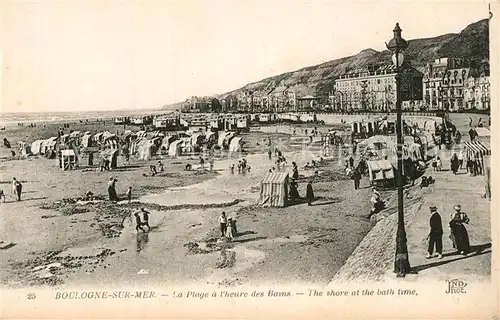 AK / Ansichtskarte Boulogne sur Mer La plage a l heure des bains Boulogne sur Mer