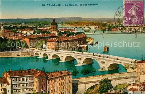 AK / Ansichtskarte Toulouse_Haute Garonne La Garonne Ponts vue generale sur la ville Toulouse Haute Garonne