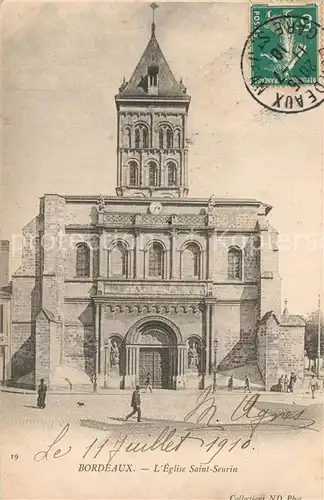 AK / Ansichtskarte Bordeaux Eglise Saint Seurin Bordeaux
