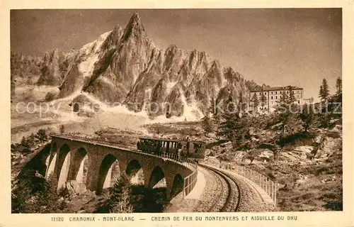 AK / Ansichtskarte Chamonix Chemin de fer du Montenvers Aiguille du Dru Alpes Chamonix