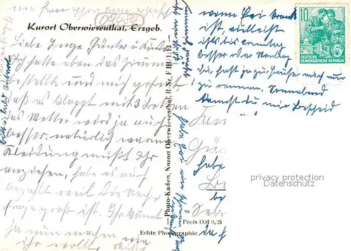 AK / Ansichtskarte Oberwiesenthal_Erzgebirge Panorama Kurort Oberwiesenthal Erzgebirge