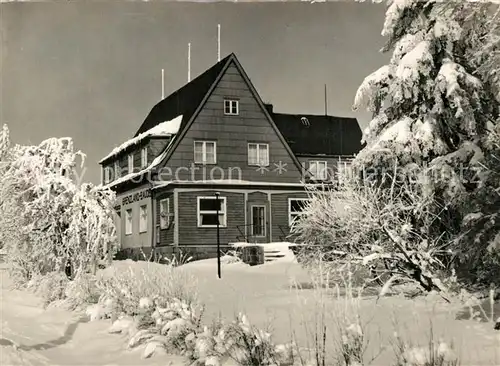 AK / Ansichtskarte Johanngeorgenstadt Grenzlandbaude Winterlandschaft Johanngeorgenstadt