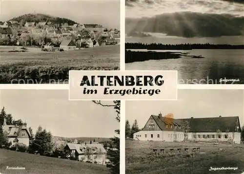 AK / Ansichtskarte Altenberg_Erzgebirge Panorama Galgenteich Jugendherberge Ferienheim Altenberg Erzgebirge