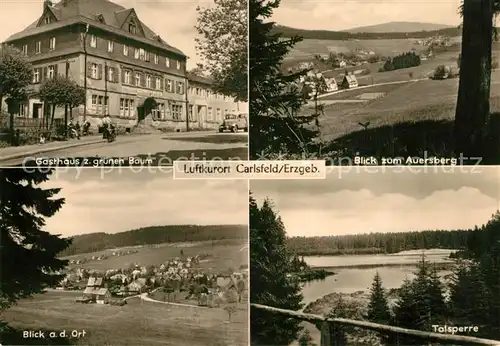 AK / Ansichtskarte Carlsfeld_Erzgebirge Gasthaus Panorama Blick zum Auersberg Talsperre Carlsfeld Erzgebirge