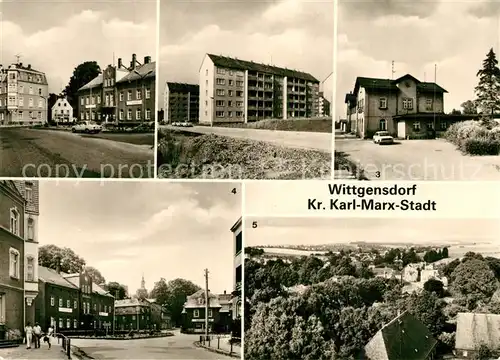 AK / Ansichtskarte Wittgensdorf Karl Marx Platz Neubaugebiet Bahnhof uebersicht Wittgensdorf