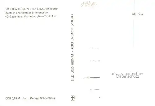 AK / Ansichtskarte Oberwiesenthal_Erzgebirge HO Gaststaette Fichtelberghaus Oberwiesenthal Erzgebirge