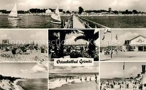 AK / Ansichtskarte Groemitz_Ostseebad Strandpartien Strandhotel Groemitz_Ostseebad