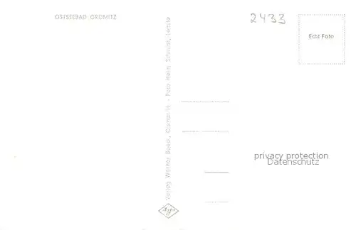 AK / Ansichtskarte Groemitz_Ostseebad Blick durchs Tor Groemitz_Ostseebad