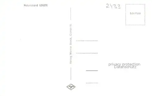 AK / Ansichtskarte Lenste_Holstein Naturstrand Lenste_Holstein