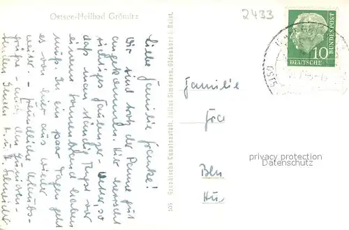 AK / Ansichtskarte Groemitz_Ostseebad Strand Seebruecke Groemitz_Ostseebad