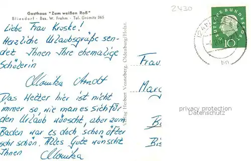 AK / Ansichtskarte Bliesdorf_Schashagen Campingplatz Bliesdorf Schashagen